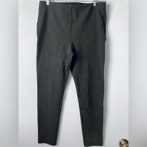 Ann Taylor Charcoal Stretch Pants Leggings Side Zip